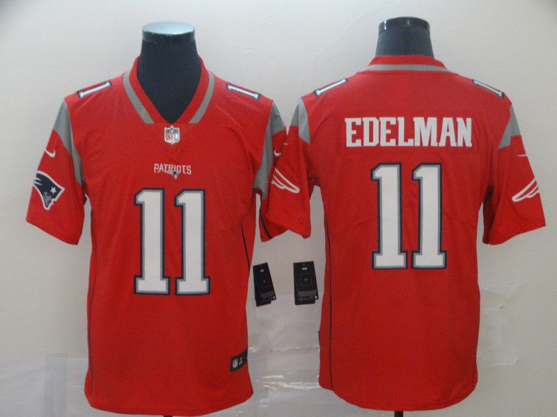 Men New England Patriots #11 Edelman Red Nike Vapor Untouchable Limited Player NFL Jerseys->buffalo bills->NFL Jersey